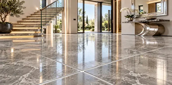 Mẫu ron gạch màu bạc ánh kim thực tế 3