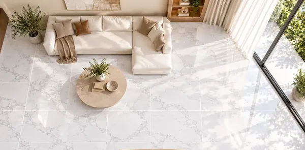Mẫu ron gạch màu trắng thực tế 4