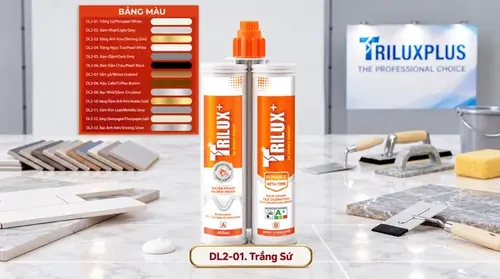 Keo chà ron 2 thành phần Trilux+ 01 Trắng Sứ