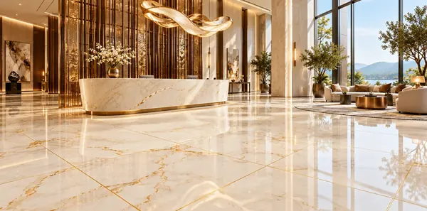 Mẫu ron gạch màu vàng ánh kim thực tế 5
