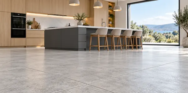 Mẫu ron gạch màu xám nhạt thực tế 3