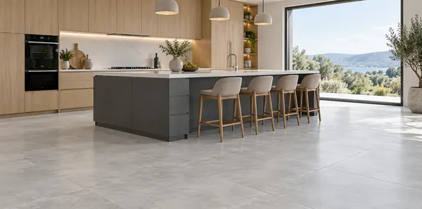 Mẫu ron gạch màu xám nhạt thực tế 5